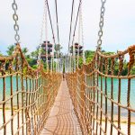 a rope bridge