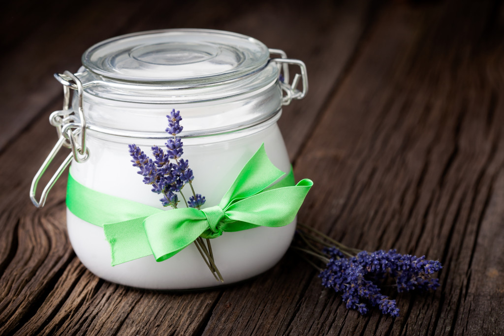 homemade beauty product in a jar